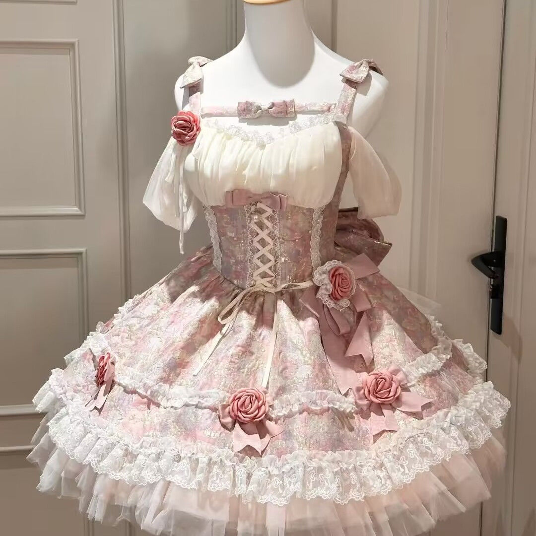 【送.料.無.料.急速発送】夏の可憐な痩せたポンポンワンピーススカート女 5,665円