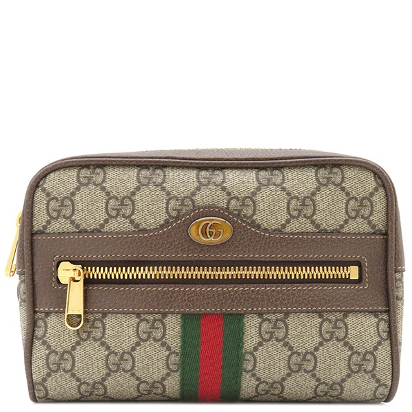 グッチ GUCCI ウエストバッグ オフィディア GGスプリームキャンバス GGスプリーム ゴールド金具 茶 ボディバッグ 517076 【保存袋】【中古】