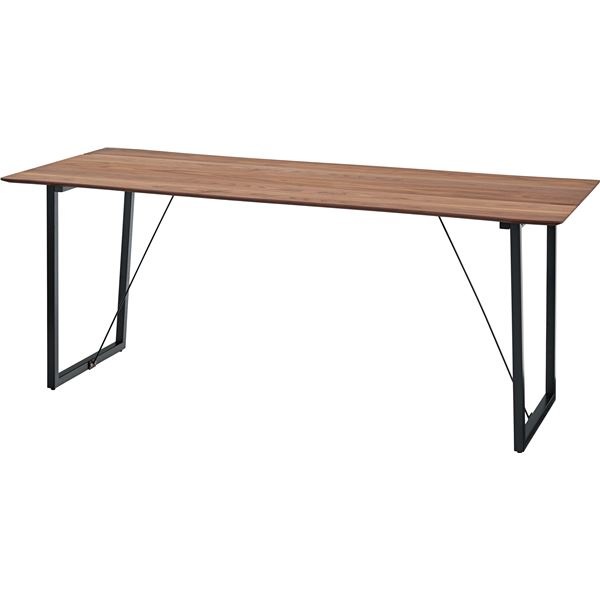 ダイニングテーブル 約W180xD80xH73cm ブラウン 組立品 天板/棚板：切込みデザイン