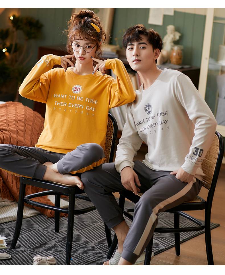 パジャマ レディース 長袖 スウェット 春 秋 ルームウェア 大きいサイズ ロゴ ロング丈 部屋着 寝巻き ナイトウェア ラウンドネック ウエストゴム 上下 2点セット ツーピース かわい 大人可愛い