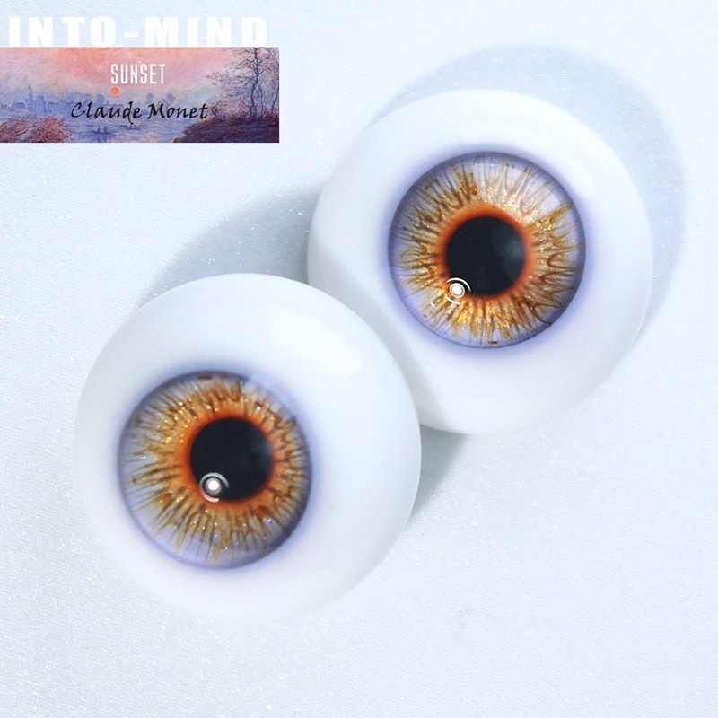 BJDドールアイ レジンアイ 日の入り 人形用樹脂眼 真人風 普通/三白眼 12mm/14mm/16mm/18mmサイズ