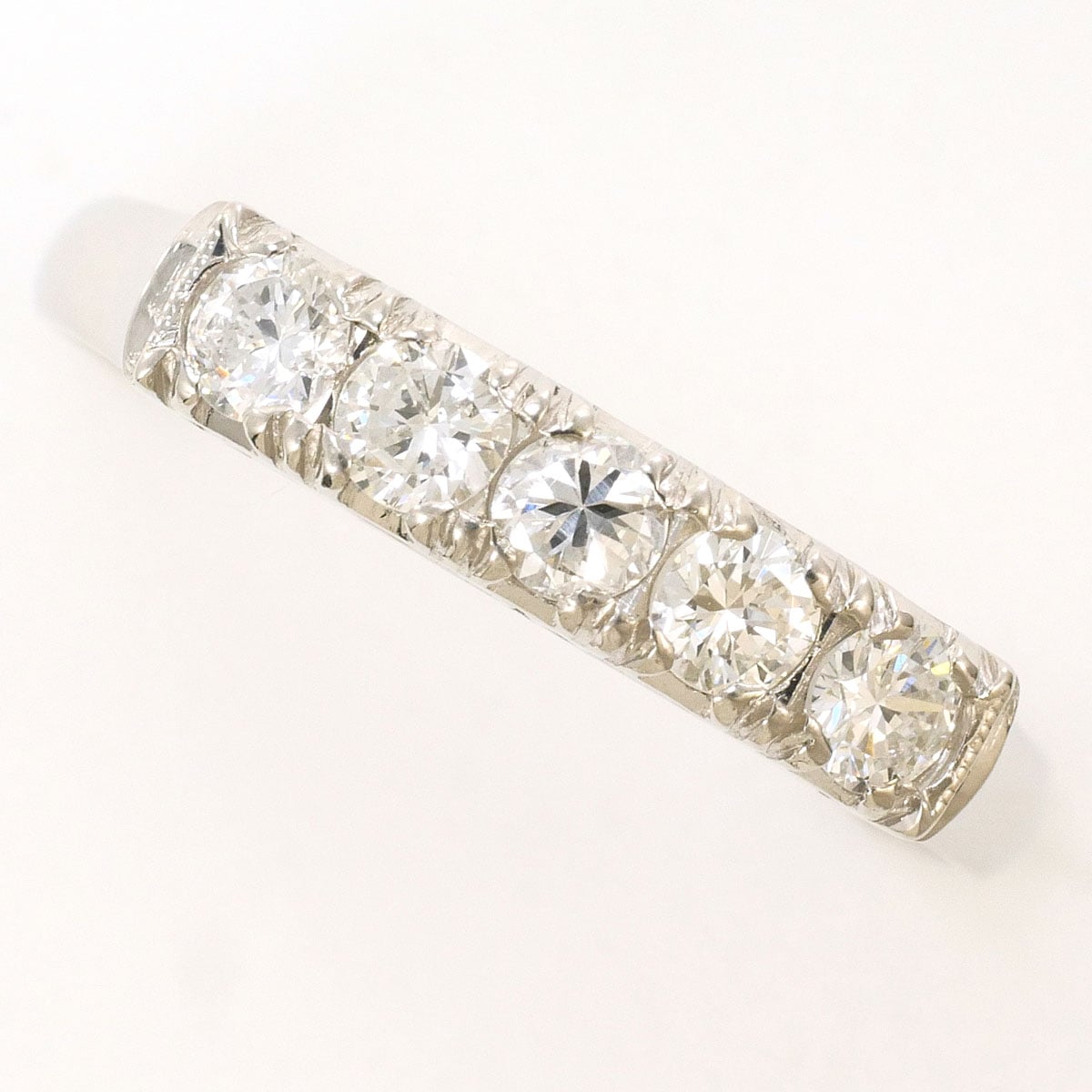 PT プラチナ リング・指輪 11号 ダイヤモンド 0.41ct 総重量約2.3g 中古
