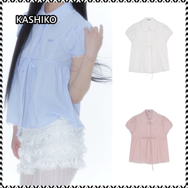 Kashiko Puff Sleeve Lace Shirt