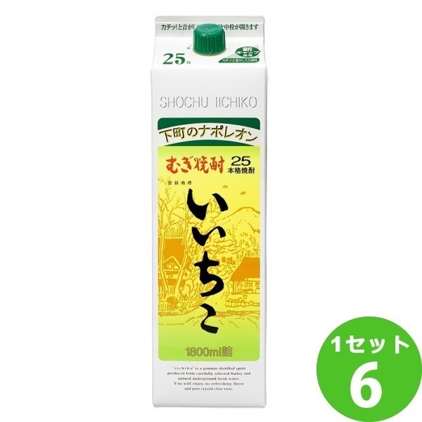 いいちこ 麦焼酎 25度 パック 1800ml 6本 7,862円
