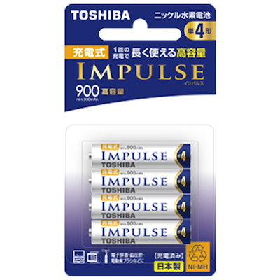 他サイト： 東芝 TNH-4AH-4P ニッケル水素電池 単4形（4本入） TNH4AH4Pの商品画像