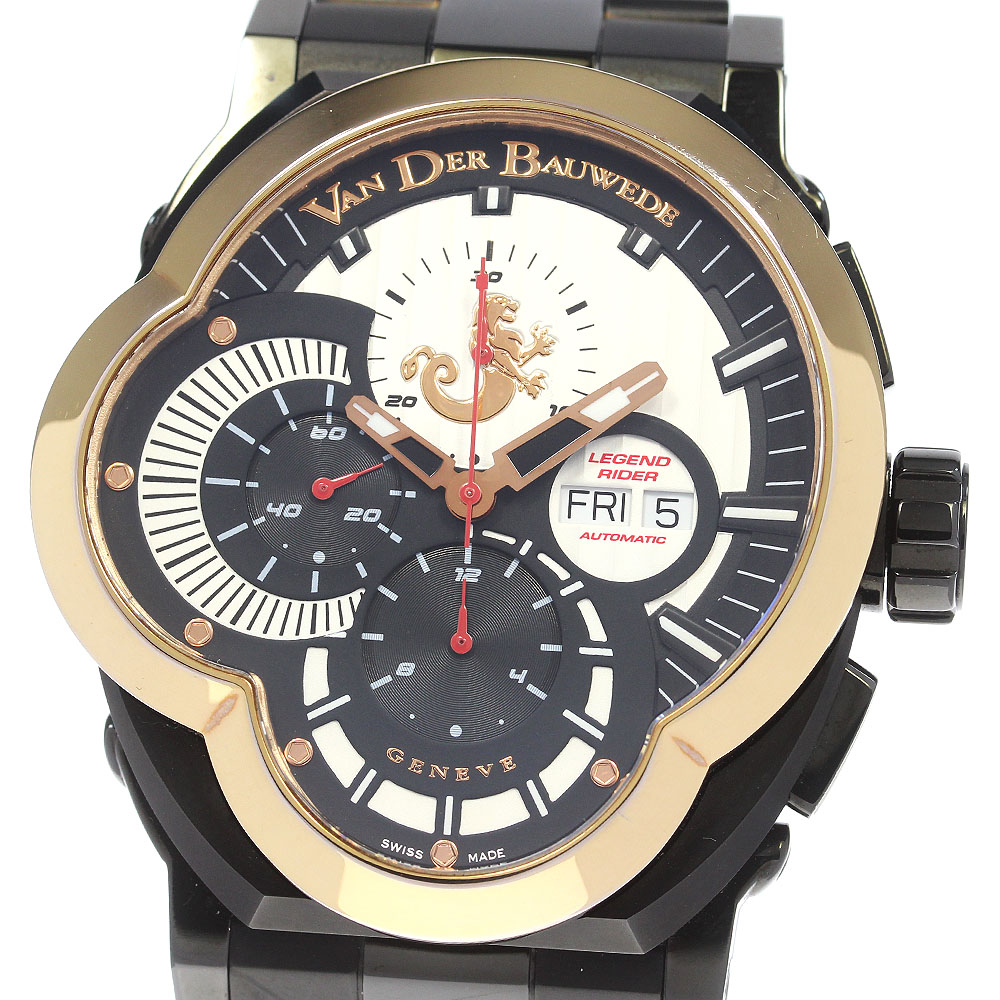 ヴァンデルボーヴェデ VAN DER BAUWEDE 13180 レジェンドライダー クロノグラフ 自動巻き メンズ 良品 箱・保証書付き_839826【中古】
