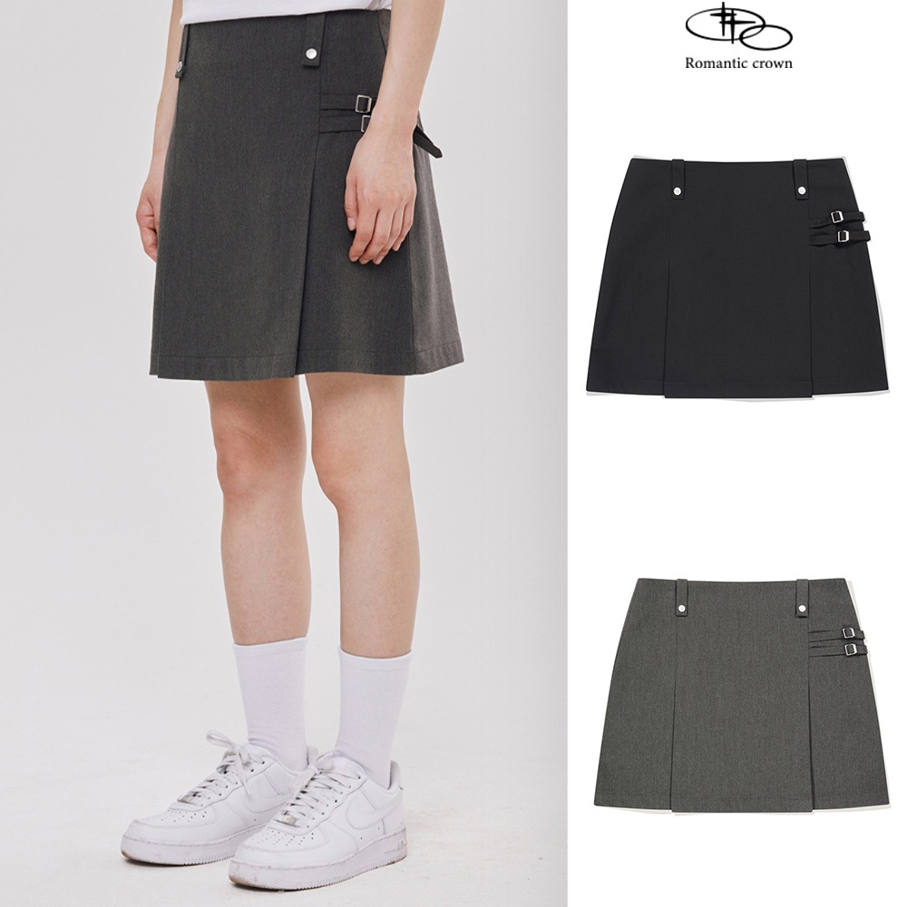 【ROMANTIC CROWN】 DOUBLE BELTED SKIRT