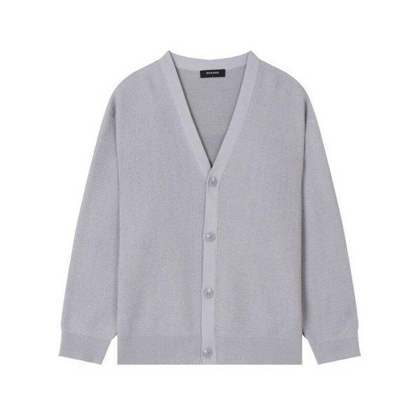 [] 男性) ワッフル組織 Yネック カーディガン (B251KC310P) [P003739768]