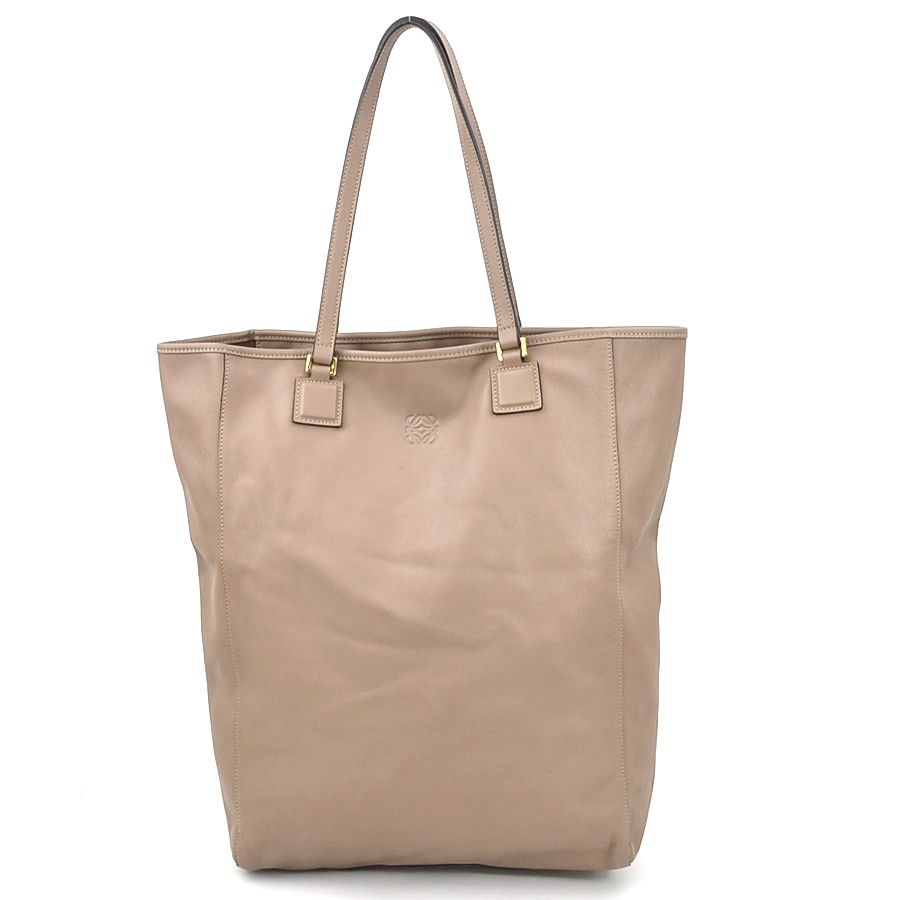 ロエベ LOEWE ショルダーバッグ トートバッグ アナグラム レザー グレーブラウン ゴールド レディース e58911m 27,594円