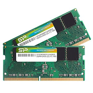 SP Silicon Power シリコンパワー ノートPC用 メモリ DDR4 2400 PC4-19200 8GB x 2枚 (16GB) 260Pin 1.2V CL17 Mac 対応 SP01
