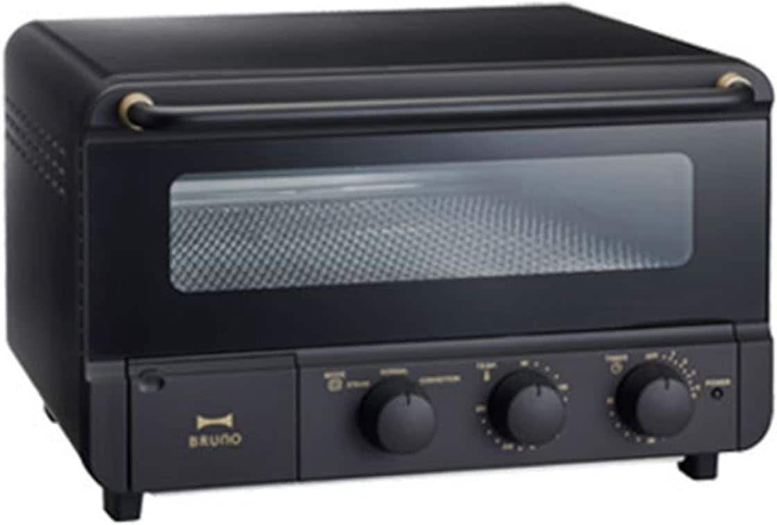 BRUNO ブルーノ オーブン トースター 4枚焼き スチーム ＆ ベイク コンベクション機能 温度調節 1350W ピザ対応 ブラック 黒 BOE067-BK