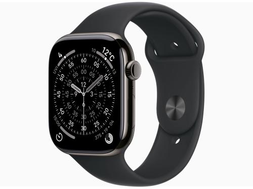 アップル / APPLE Apple Watch Series 11 GPS+Cellularモデル 46mm MFD14J/A [スレートチタニウムケース・ブラックスポーツバンド S/M]