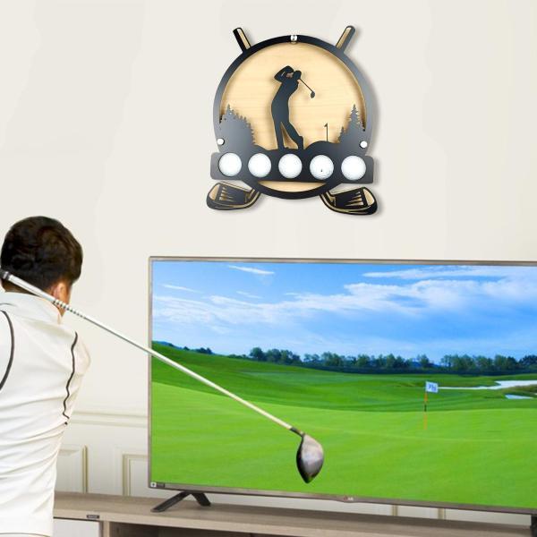 ゴルフボールディスプレイホルダーメタルウォールアートコレクションスタイリッシュな円形ゴルファーギフトノベルティウォールマウント装飾飾り飾り飾り