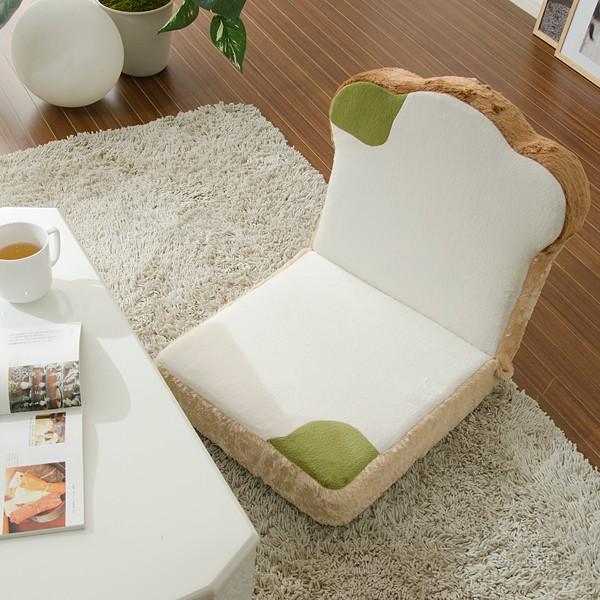 座いす 座椅子 カバーリング カビパン座椅子 おもしろデザイン ユニーク パン 食パン 子供部屋 ひとり暮らし 1人暮らし