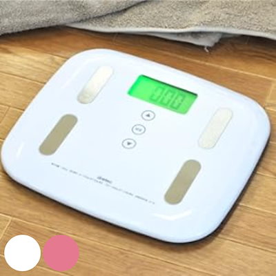 他サイト： ドリテック 体重計 ボディスケール ピエトラプラス ホワイト BS-238WTの商品画像