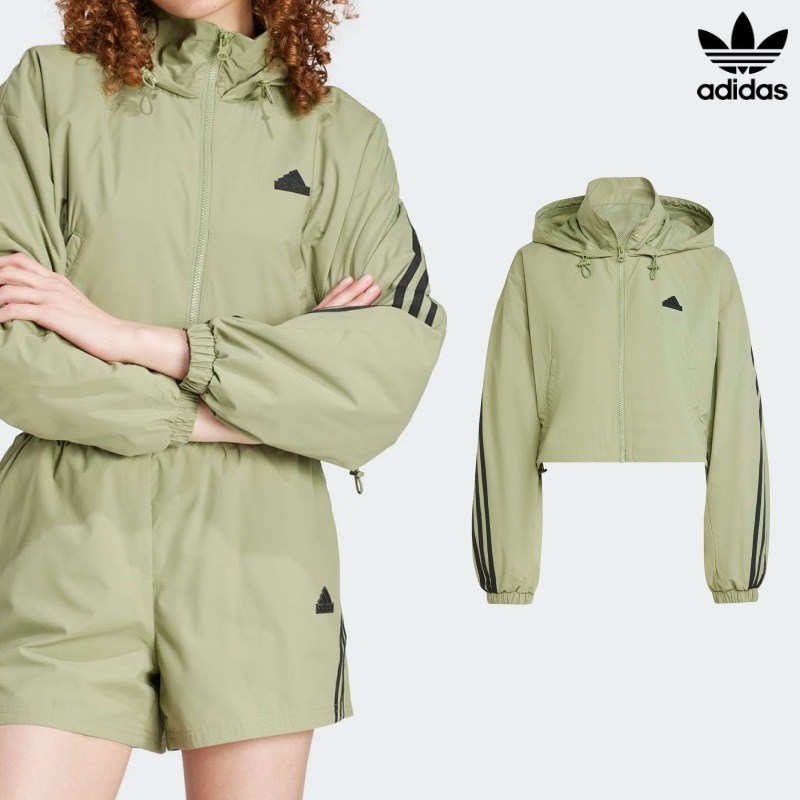 [ADIDAS] アディダス レディース 3S ウーブン ウインドブレーカー / KHAKI