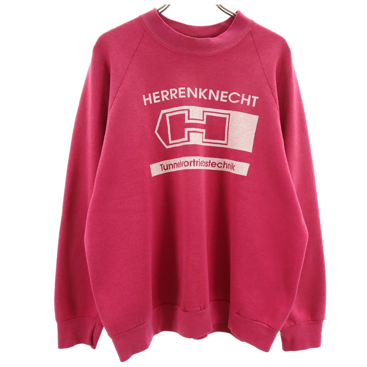 90s オールド 長袖 スウェット トレーナー L ピンク レディース 古着