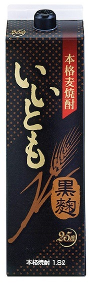 【送料無料】雲海酒造 いいとも黒麹 麦 25度 パック 1.8L 1800ml6本/1ケース【北海道沖縄県東北四国九州地方は必ず送料が掛かります】