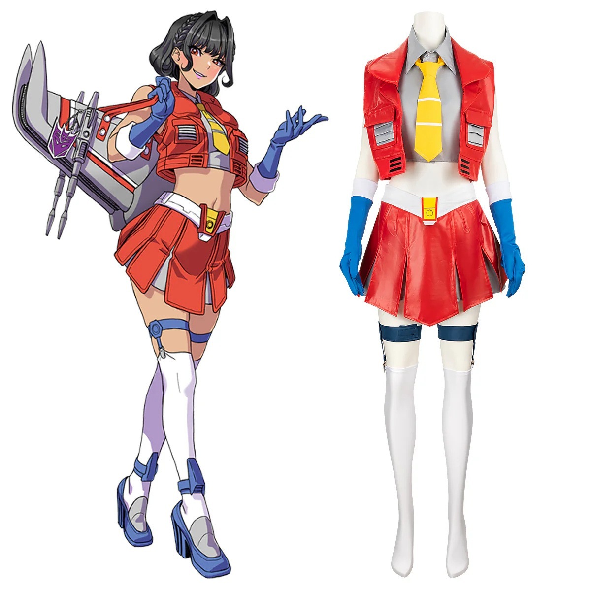 トランスフォーマー,アカグモです,コスプレ衣装,ハロウィーン,クリスマス,パーティー,パーソナライズされた服の完全なセット