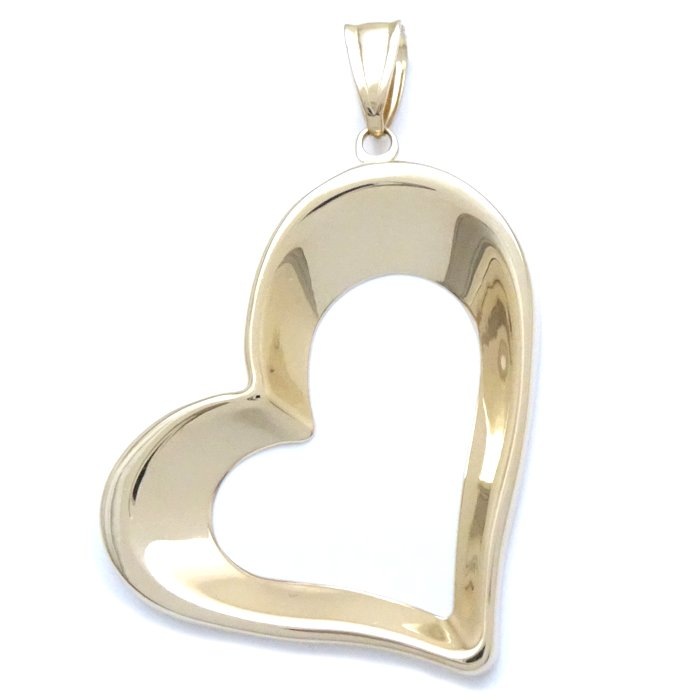 オープンハート ペンダントトップ K18YG イエローゴールド /79049【中古】