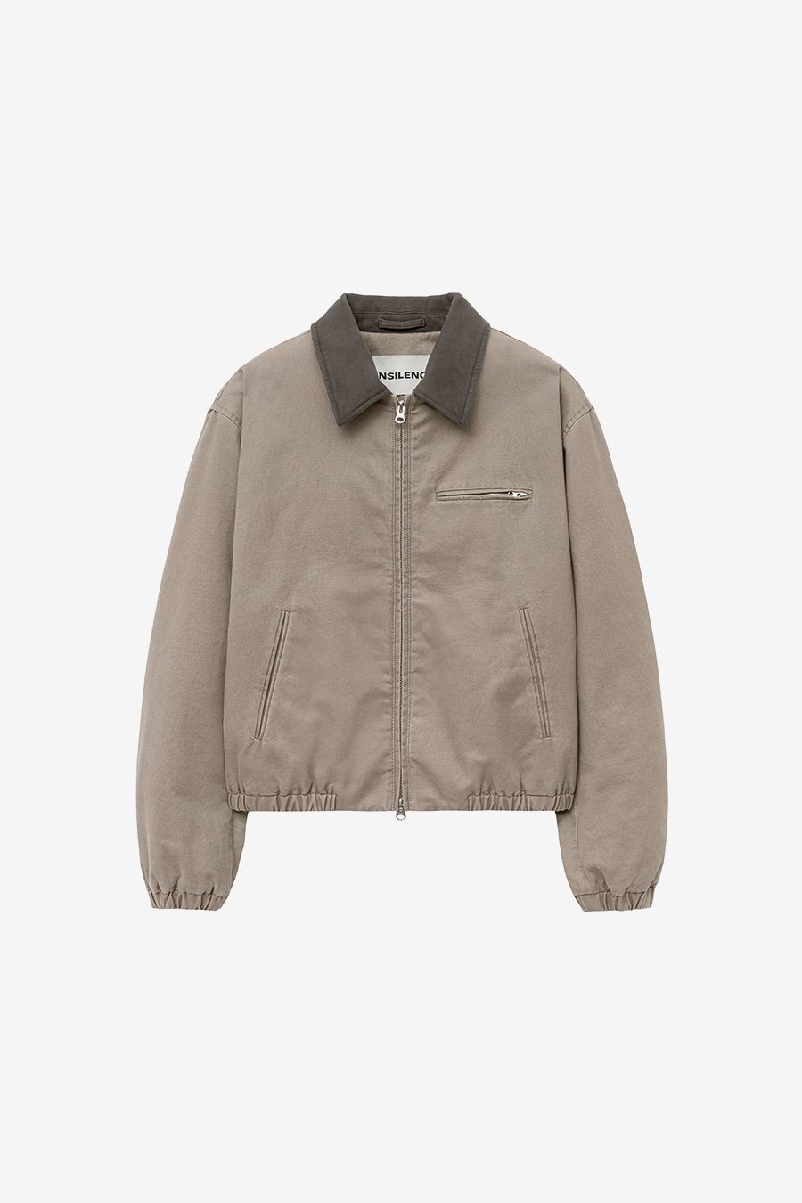 【INSILENCE】 WASHING COTTON JUMPER : ASH BEIGE