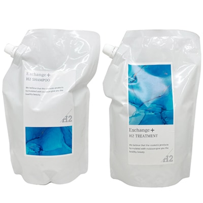 [セット販売] ストリ エクスチェンジ プラス H2 シャンプー 1000ml + トリートメント 1000ml 詰め替え用 レフィル STRI サロン専売