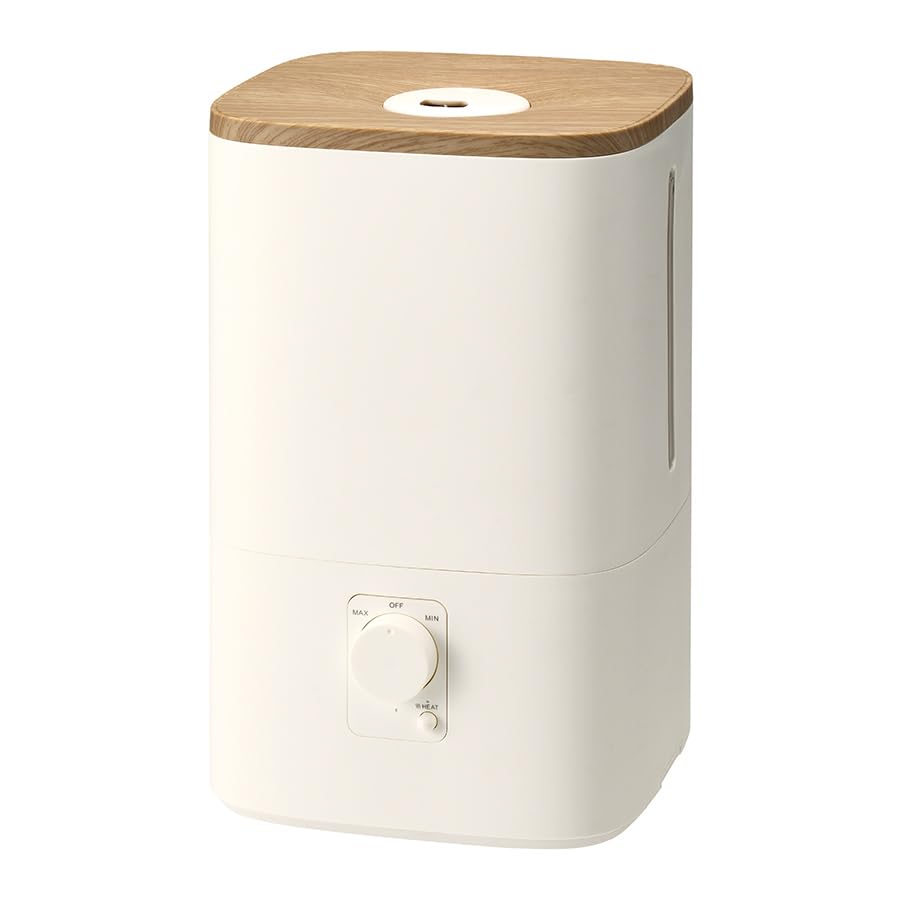 スリーアップ WOOD STYLE ハイブリッド式 加湿器 上部給水 11畳 最大加湿量420ml/h 4.0L アイボリー HB-AZ0781IV
