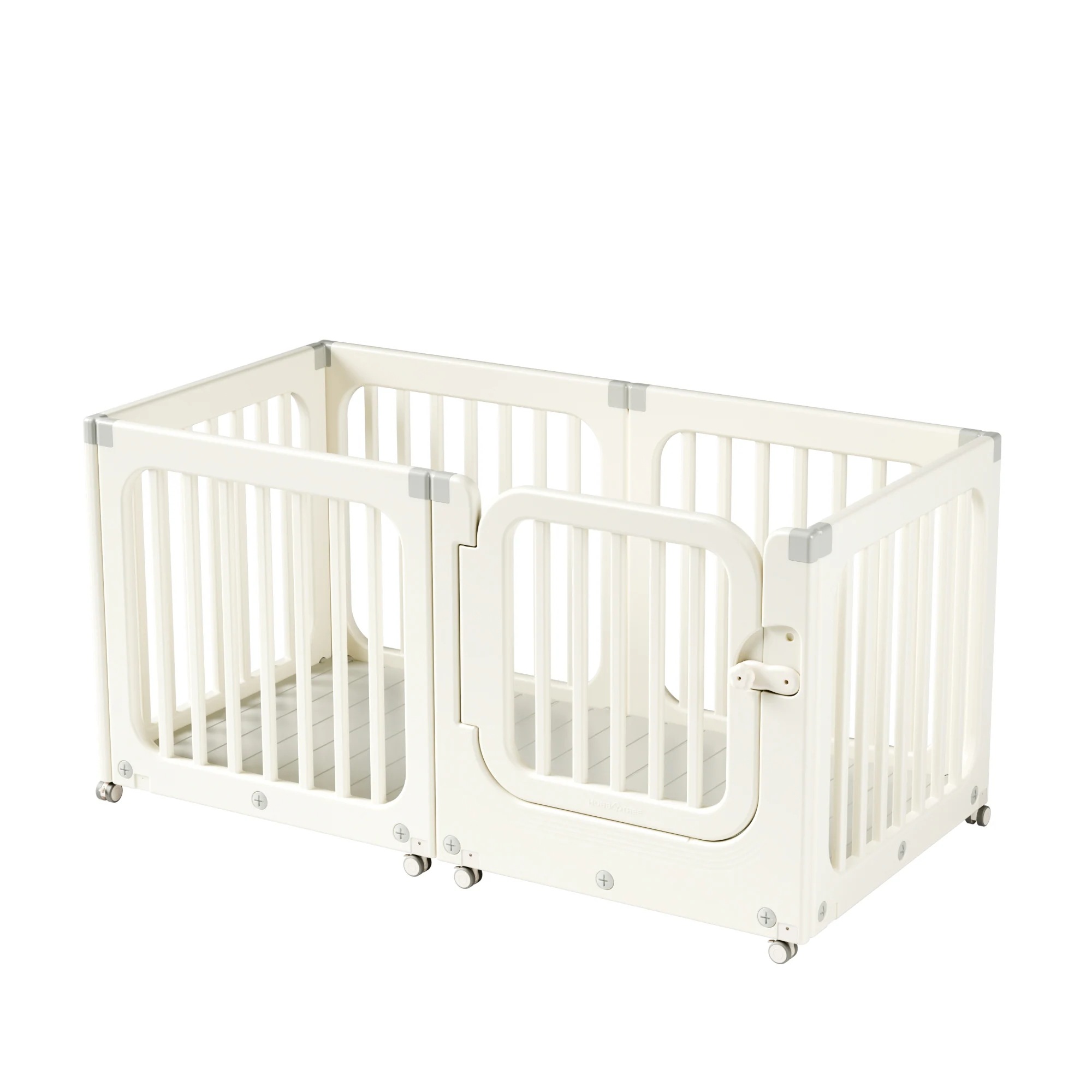 1802ベビーサークル キャスター付き プレイヤード 小さめ プレイサークル ドア付 移動ラクラク ベビーフェンス 設置簡単 ベビーガード 柵 キッズ 赤ちゃん プレゼント かわいい