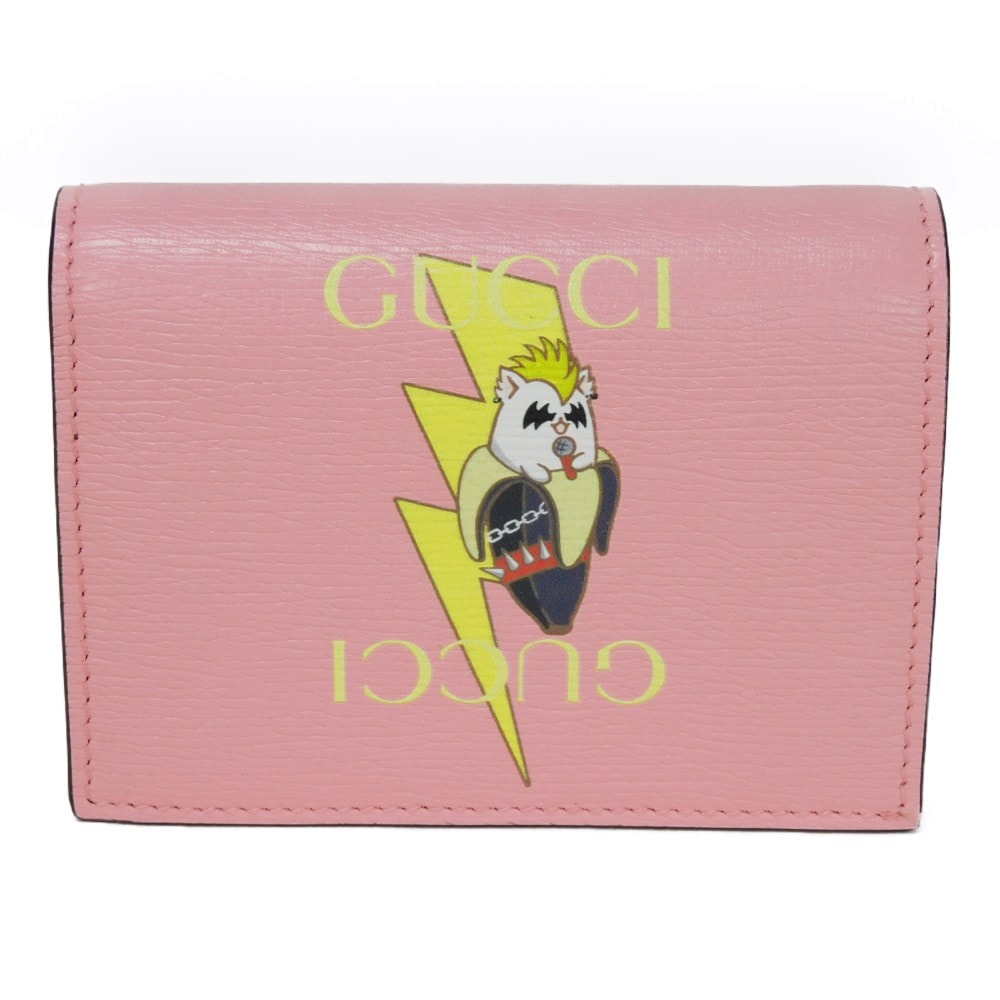 【中古】 二つ折り財布 バナナ ライトニングボルト イナズマ パステル 未使用 ばなにゃ コンパクト ウォレット ロゴ 701009