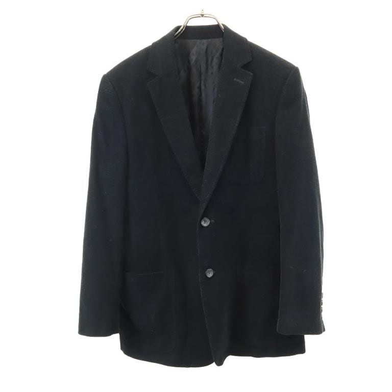 イタリア製 コーデュロイ テーラードジャケット 36/50 黒 メンズ
