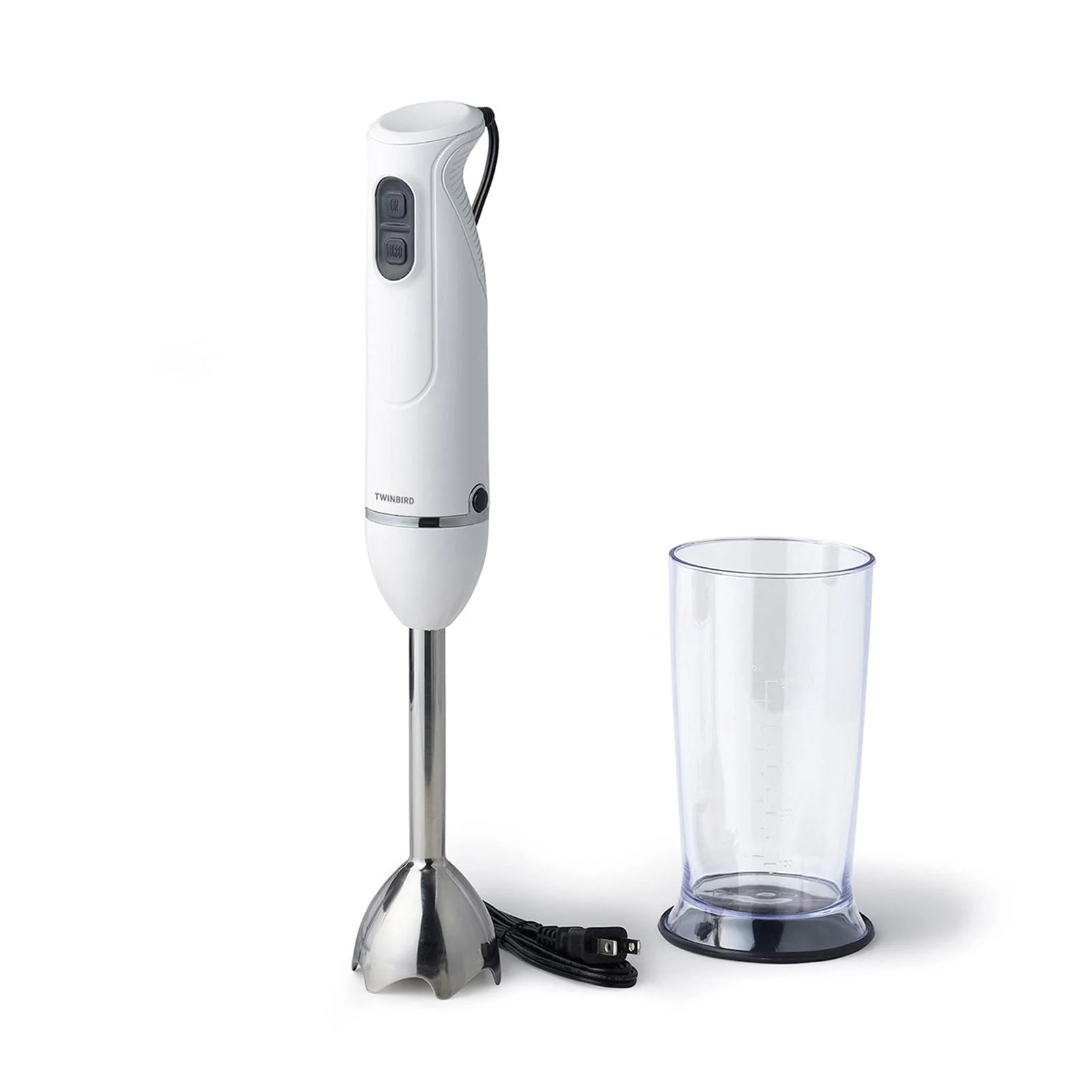 ハンドブレンダー ハンディ 離乳食 ジュース作り お手入れ簡単 手作りドレッシング 1台3役 スピード切替機能 スープ 目盛り付 ホワイト KC-4834W