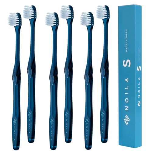 6本【公式】NOILA-S 歯を作る会社が作った歯ブラシ 大人のプレミアム クリアネイビー 超極細毛 極小ヘッド 日本製 歯科技工所と歯科医師の共同開発