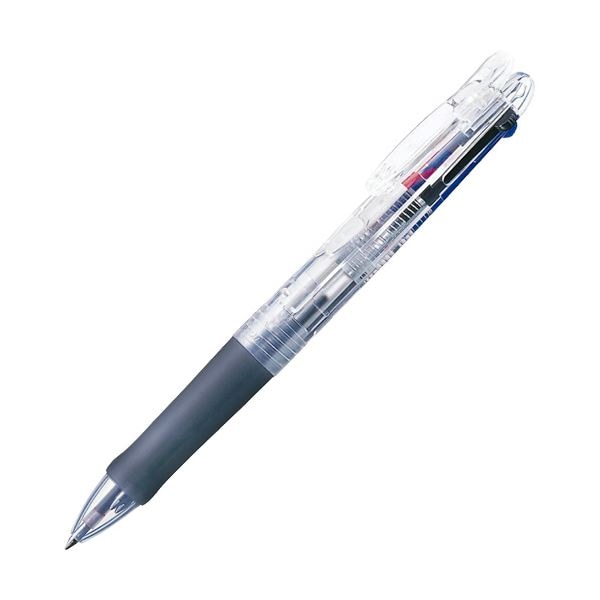 (まとめ) ゼブラ 多色油性ボールペンクリップ-オンG 3C 0.7mm （軸色：透明） B3A3-C 1本 (×50セット)
