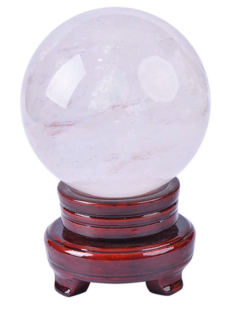 天然水晶玉 180ｍｍ 座台付き水晶玉　誕生日プレゼント 月のランプ クリスタル ボール 3D ギフト 記念日 バレンタインデー 置物 投影 高級感 透明水晶玉
