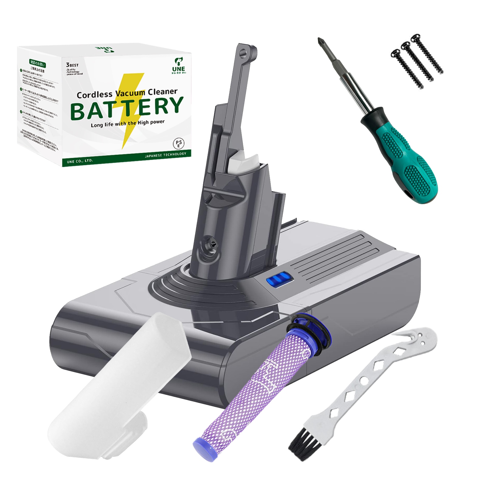 ダイソン V8 バッテリー 4500mAh 1年間保証 21.6V 日本検品 Dyson v8 ダイソンバッテリー 掃除機 SV10 交換用バッテリー