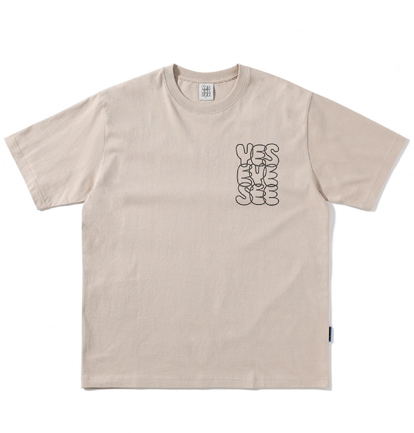 Qoo10 イェスアイシー C-Logo Tee プリント 半袖 ラ