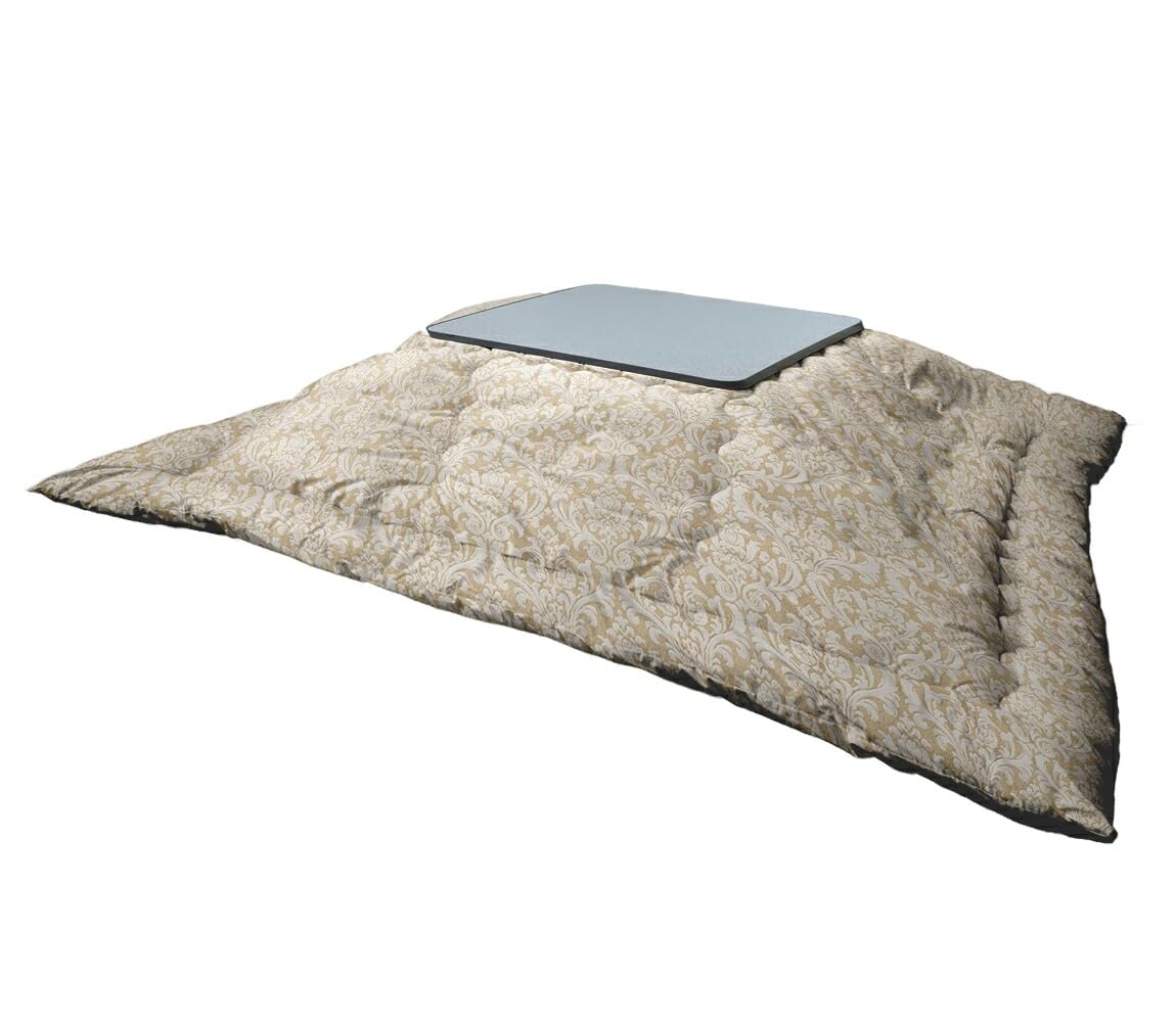 洗える こたつ掛け布団 超大判長方形 ロザリーベージュ 205×285cm 防ダニ抗菌防臭 丸洗い 日本製 眠り姫 8,190円