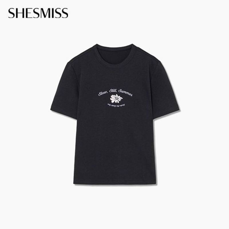 フラワーレタリング半袖Tシャツ_SSJTSQ22020_DG