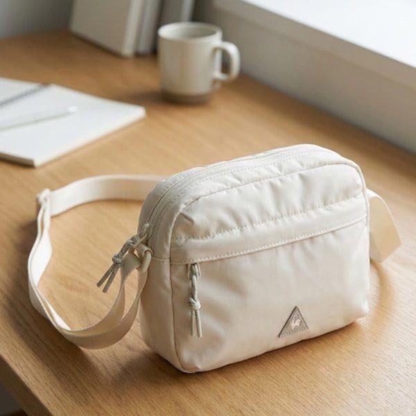 スクエアミニクロスバッグ ホワイトベージュ QR123ABG14-WBG