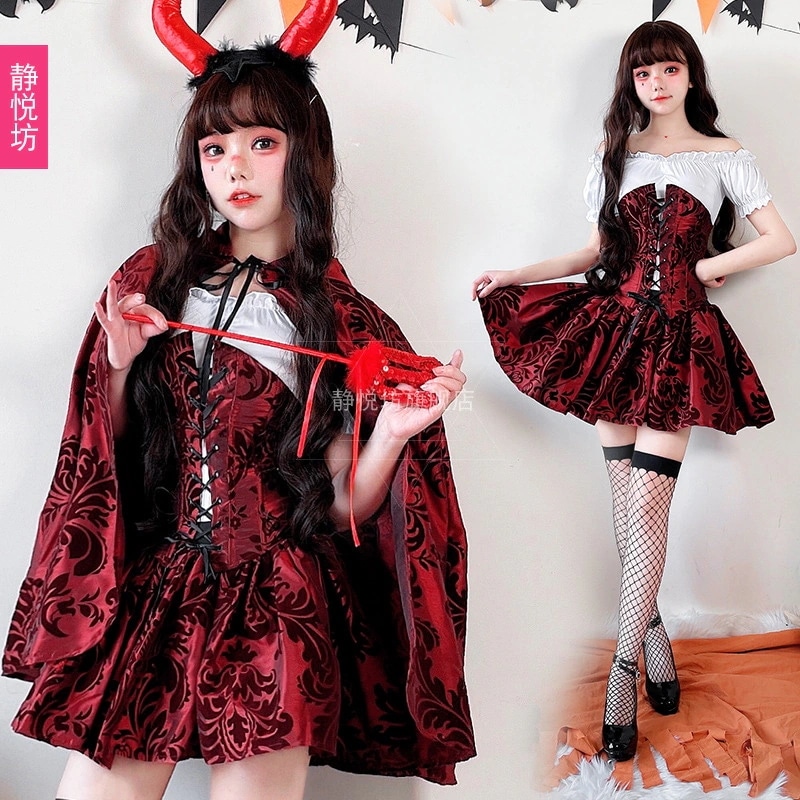 ハロウィン 大人用 コスチューム 魔女 衣装 魔女 ゴシック風 赤ずきん マント マント 吸血鬼 海賊 コスチューム