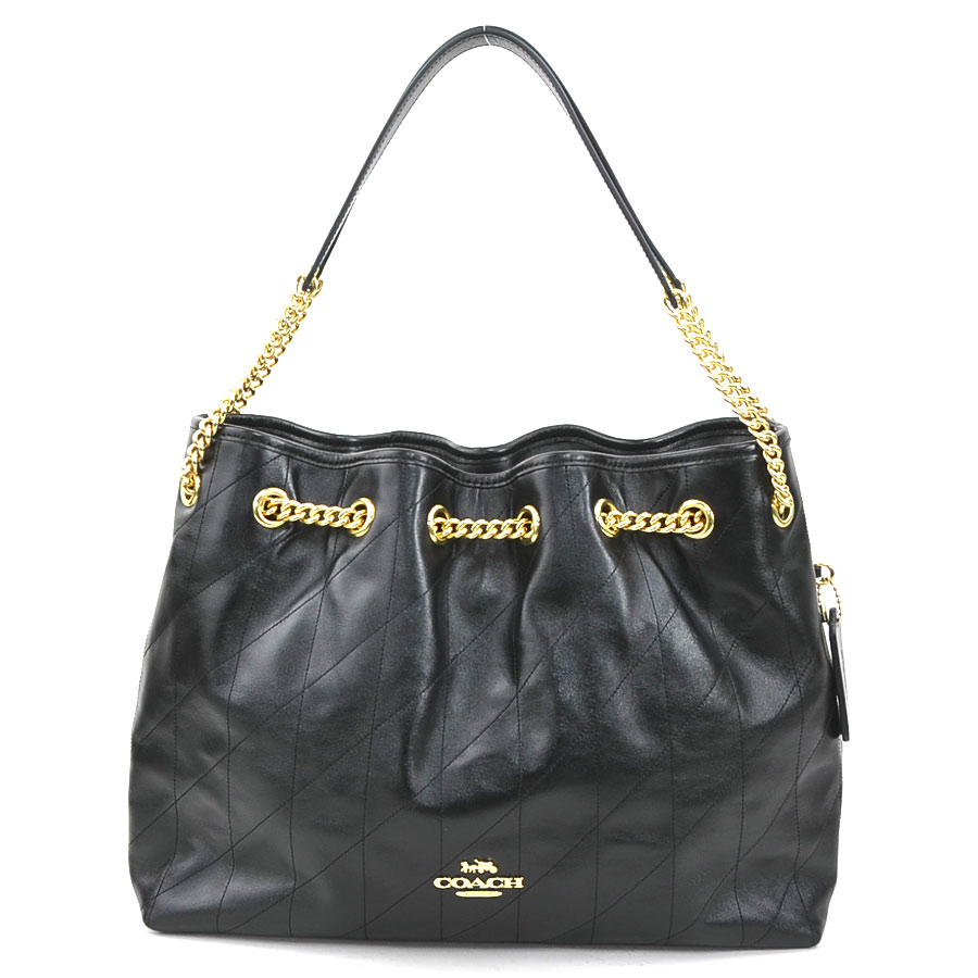 コーチ COACH ショルダーバッグ レザー ブラック レディース h32222k
