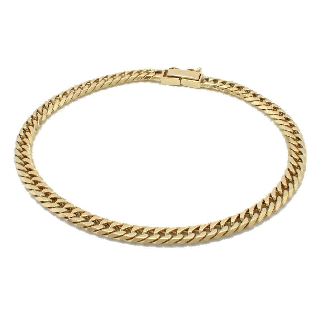 キヘイ ブレスレット K18 18金 ゴールド 10.8g 18.0cm YG 6面W ダブル 日本造幣局検定マーク入り 10g 前