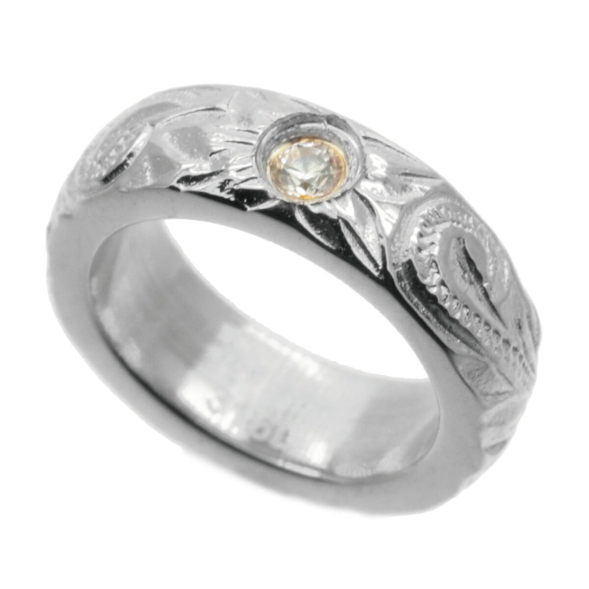 ペンダントトップ レディース サージカルステンレス316L ハワイアンジュエリー ベビーリング 1石