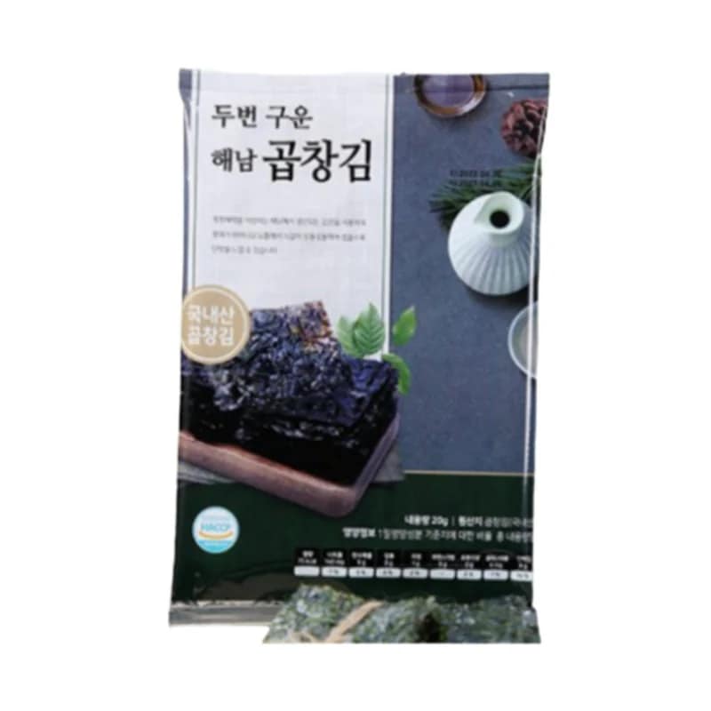 2度焼き ヘナムゴプチャンのり 焼き韓国のり 香ばしい風味 国産のり使用