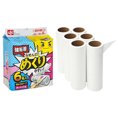 他サイト： レック 激落ちくん らせん状に切れてる めくりやすい 粘着テープ (90周巻6巻入) 各社共通サイズ 強粘着の商品画像