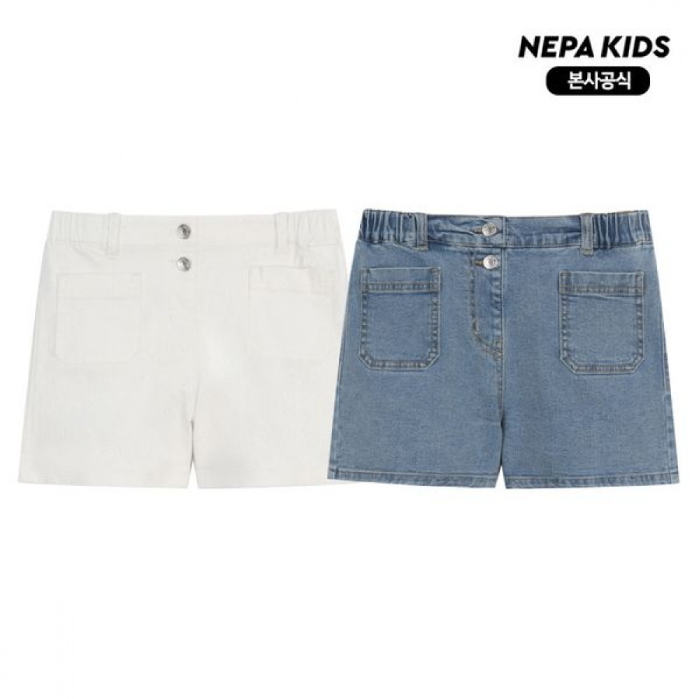 [ネパキッズ] ネパキッズ/ヘッドセット KL41701 女の子用ベーシックデニムショーツ