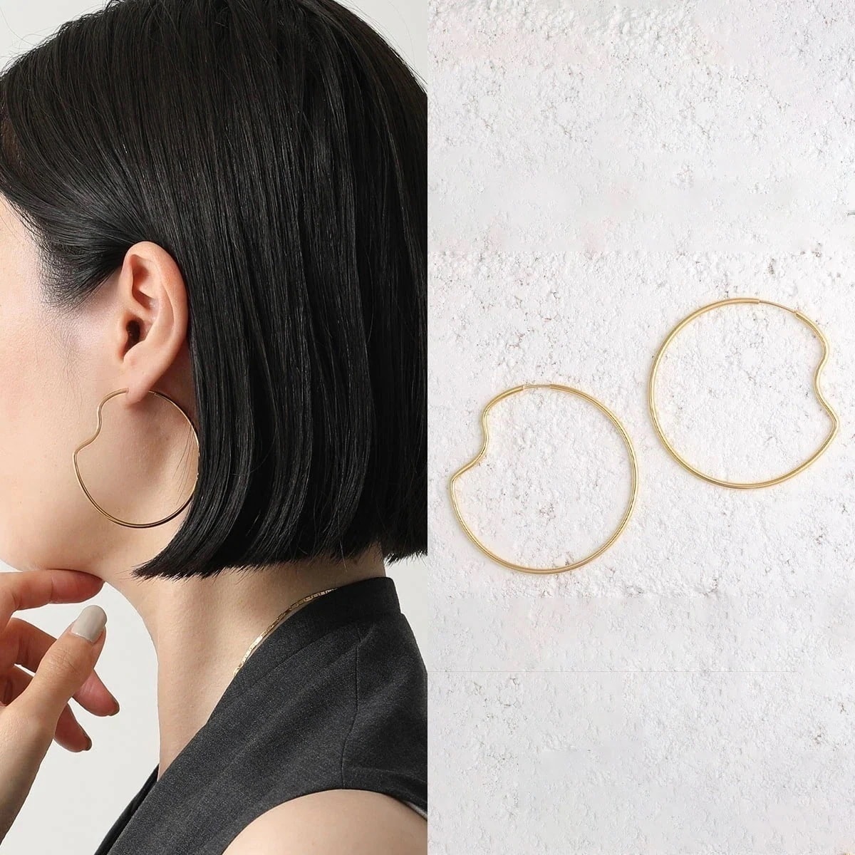 MARIA BLACK マリアブラック フープ ピアス Copenhagen 50 Hoop コペンハーゲン 101032YG 50 レディース 両耳販売 アク】