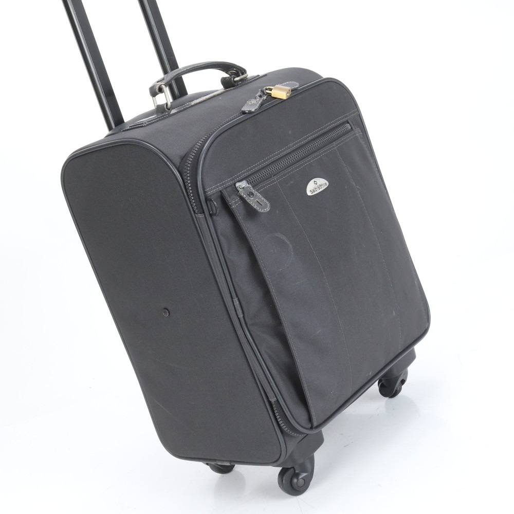 レザー×ナイロン スーツケース キャリーケース バッグ 出張 旅行 トランク ブラック 黒 A4 メンズ RRM CM9-2 中古