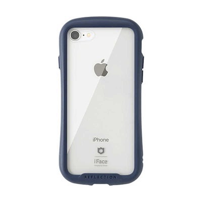 他サイト： HAMEE　iPhone SE 第3世代/第2世代/8/7専用 iFace Reflectionハイブリッドガラスケース(ネイビー)　41-907122(ネイビｰ)の商品画像
