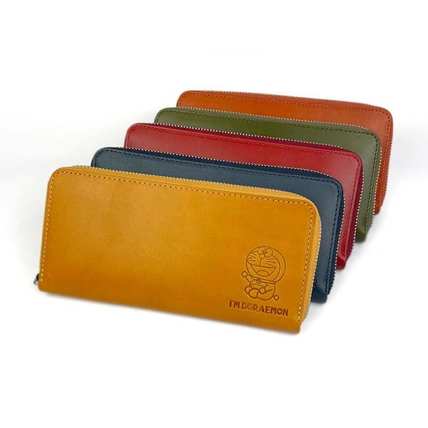 Qoo10] ドラえもん ラウンドファスナー 長財布